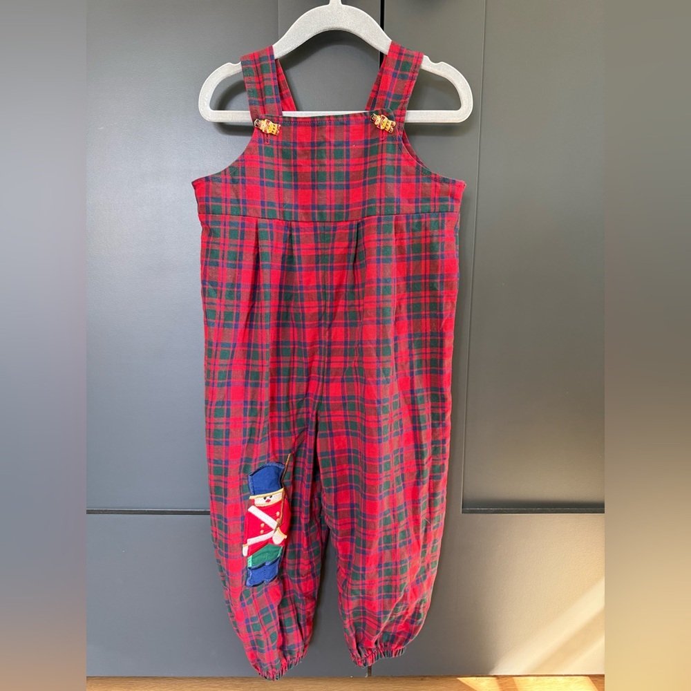 Austin and Ashley Kings Guard Plaid Christmas Overalls